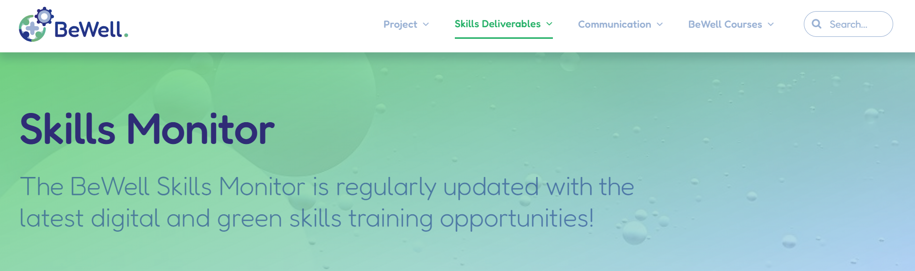 BeWell skills monitor