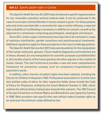 Specific patient rights in Czechia