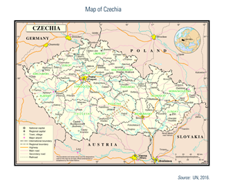 Map of Czechia