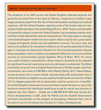 What are the key gaps in coverage?