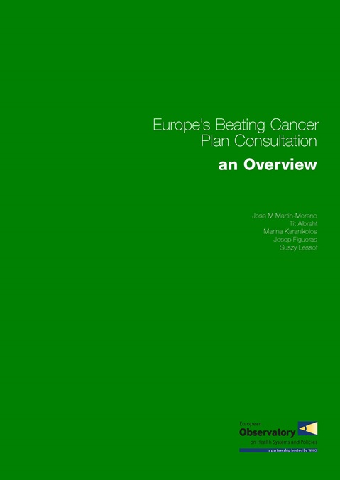Europe’s Beating Cancer Plan Consultation: an Overview