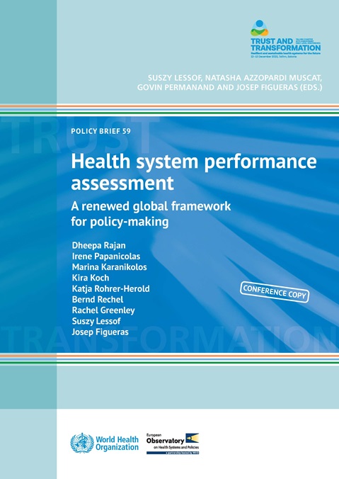 Health system performance assessment: A renewed global framework for  policy-making